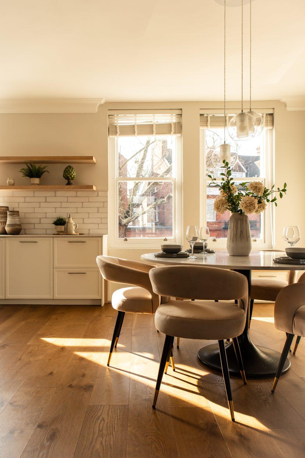 Interior design Hampstead bespoke furniture living room dining room design