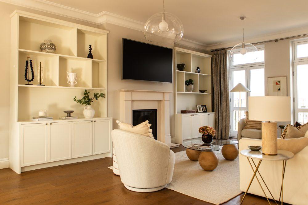 Interior design Hampstead bespoke furniture living room family room design