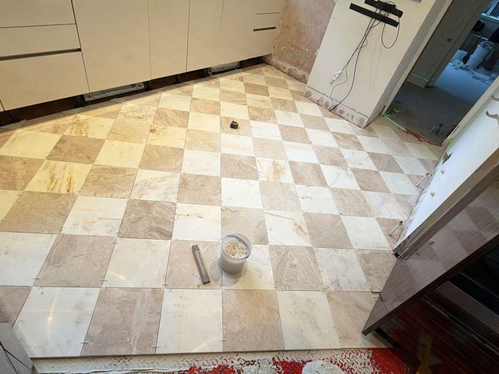 Interior Design Hampstead Garden Suburb – a new marble tiled floor