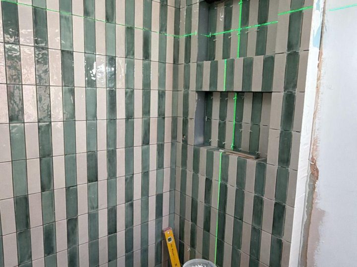 Interior Design Hampstead – new tiles in ensuite shower